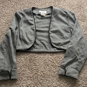 Gray Women's Cropped Jacket